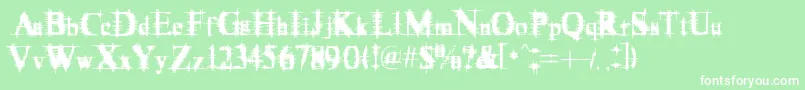 Cymptum Font – White Fonts on Green Background
