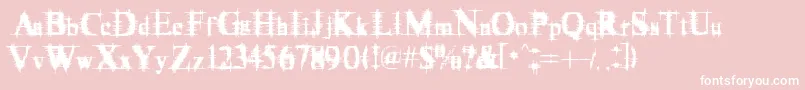 Cymptum Font – White Fonts on Pink Background