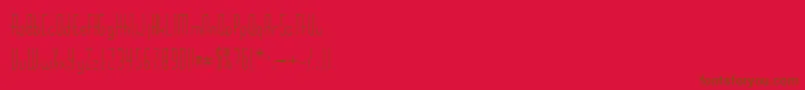 Wickerssk Font – Brown Fonts on Red Background