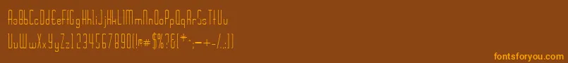 Wickerssk Font – Orange Fonts on Brown Background