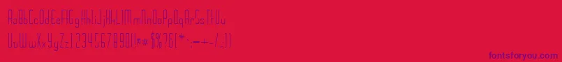 Wickerssk Font – Purple Fonts on Red Background