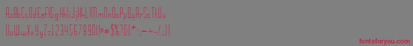 Wickerssk Font – Red Fonts on Gray Background