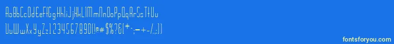 Wickerssk Font – Yellow Fonts on Blue Background