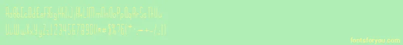 Wickerssk Font – Yellow Fonts on Green Background