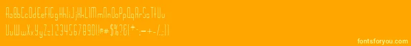 Wickerssk Font – Yellow Fonts on Orange Background