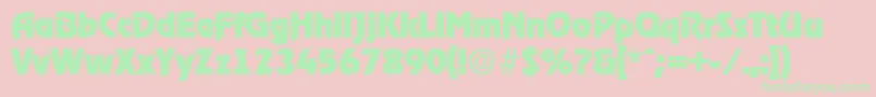 RagtimeExtrabold Font – Green Fonts on Pink Background