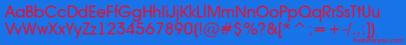 Avantebs Font – Red Fonts on Blue Background