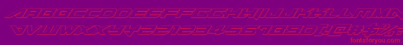 Tarrget3Dital Font – Red Fonts on Purple Background