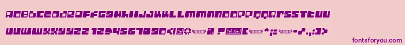 DigitLofiShift Font – Purple Fonts on Pink Background