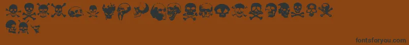 Totenkopf Font – Black Fonts on Brown Background