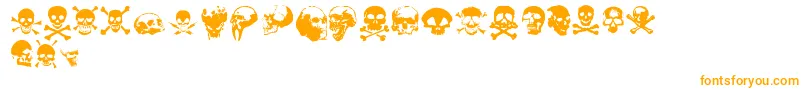 Totenkopf Font – Orange Fonts on White Background