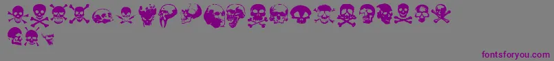 Шрифт Totenkopf – фиолетовые шрифты на сером фоне
