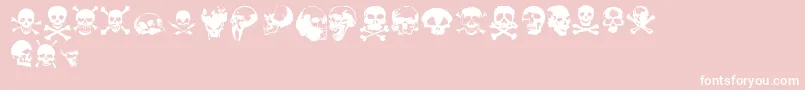 Totenkopf Font – White Fonts on Pink Background