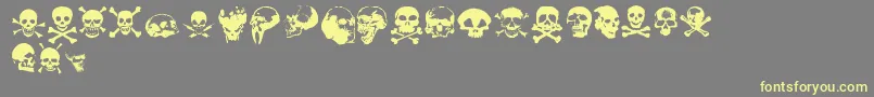 Totenkopf Font – Yellow Fonts on Gray Background