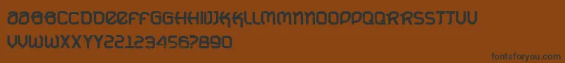 VtksUrbanTimeBold-Schriftart – Schwarze Schriften auf braunem Hintergrund