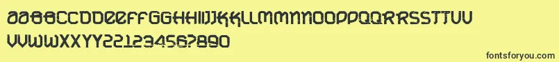 VtksUrbanTimeBold Font – Black Fonts on Yellow Background