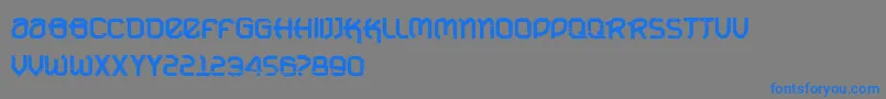 フォントVtksUrbanTimeBold – 灰色の背景に青い文字