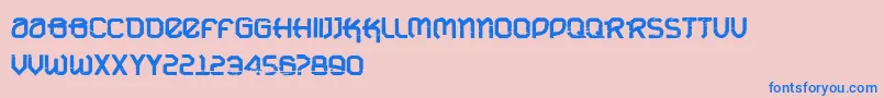 VtksUrbanTimeBold Font – Blue Fonts on Pink Background