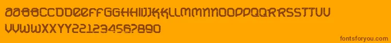 fuente VtksUrbanTimeBold – Fuentes Marrones Sobre Fondo Naranja