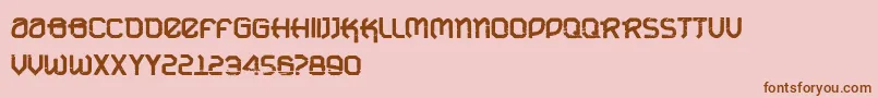 VtksUrbanTimeBold-fontti – ruskeat fontit vaaleanpunaisella taustalla
