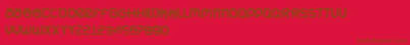 Fonte VtksUrbanTimeBold – fontes marrons em um fundo vermelho