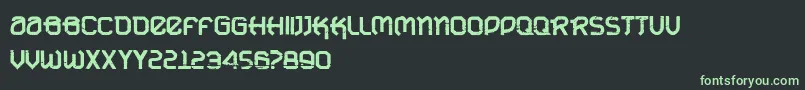 VtksUrbanTimeBold-Schriftart – Grüne Schriften auf schwarzem Hintergrund
