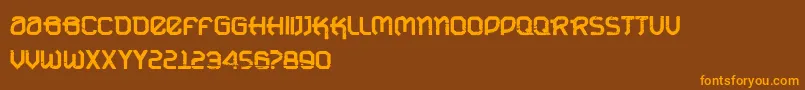 VtksUrbanTimeBold Font – Orange Fonts on Brown Background