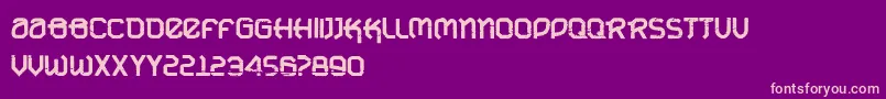 VtksUrbanTimeBold-fontti – vaaleanpunaiset fontit violetilla taustalla