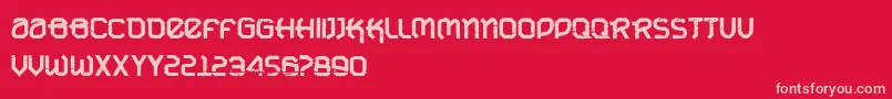 VtksUrbanTimeBold-Schriftart – Rosa Schriften auf rotem Hintergrund