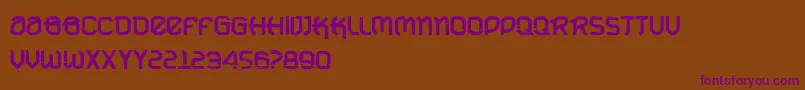 VtksUrbanTimeBold Font – Purple Fonts on Brown Background