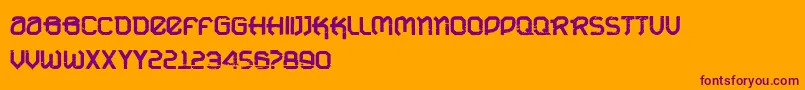 Шрифт VtksUrbanTimeBold – фиолетовые шрифты на оранжевом фоне