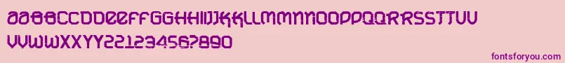 VtksUrbanTimeBold Font – Purple Fonts on Pink Background
