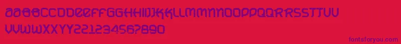VtksUrbanTimeBold Font – Purple Fonts on Red Background