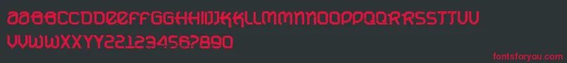 VtksUrbanTimeBold Font – Red Fonts on Black Background