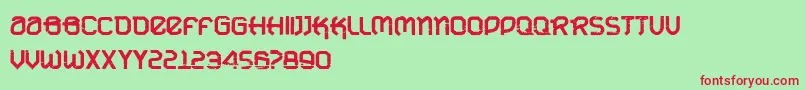 VtksUrbanTimeBold Font – Red Fonts on Green Background