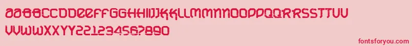 VtksUrbanTimeBold Font – Red Fonts on Pink Background