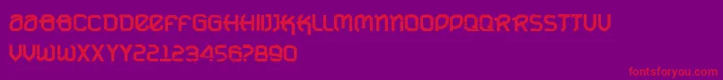 Czcionka VtksUrbanTimeBold – czerwone czcionki na fioletowym tle