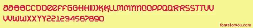Police VtksUrbanTimeBold – polices rouges sur fond jaune