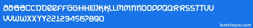 Шрифт VtksUrbanTimeBold – белые шрифты на синем фоне
