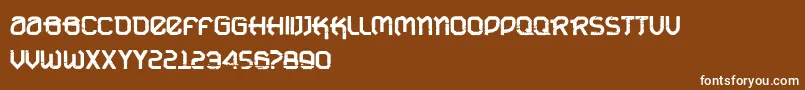 VtksUrbanTimeBold-Schriftart – Weiße Schriften auf braunem Hintergrund