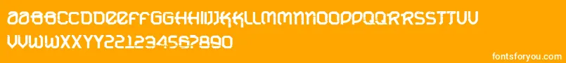 fuente VtksUrbanTimeBold – Fuentes Blancas Sobre Fondo Naranja