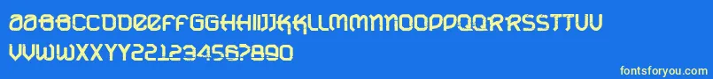 VtksUrbanTimeBold Font – Yellow Fonts on Blue Background
