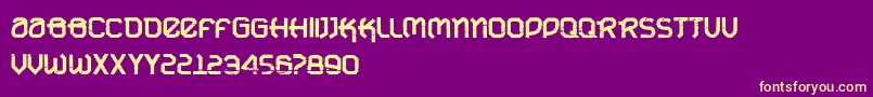 VtksUrbanTimeBold Font – Yellow Fonts on Purple Background