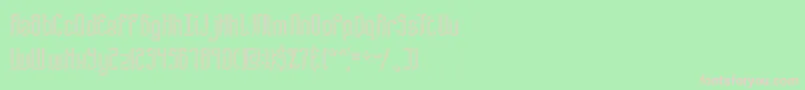 Bend2SquaresOl2Brk-Schriftart – Rosa Schriften auf grünem Hintergrund