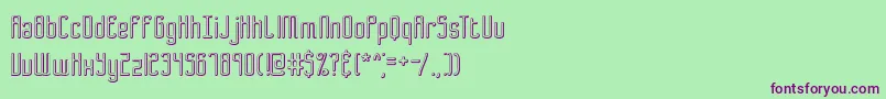 Bend2SquaresOl2Brk Font – Purple Fonts on Green Background
