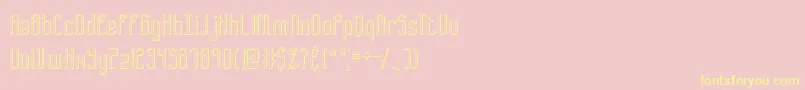 Bend2SquaresOl2Brk Font – Yellow Fonts on Pink Background