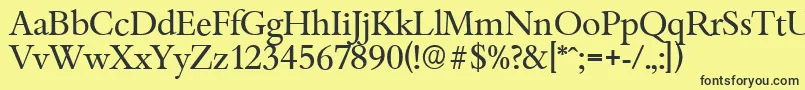 Шрифт BambergserialRegular – чёрные шрифты на жёлтом фоне