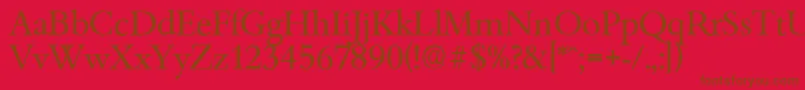 BambergserialRegular Font – Brown Fonts on Red Background