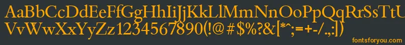 BambergserialRegular Font – Orange Fonts on Black Background