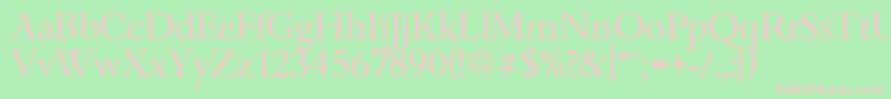 BambergserialRegular Font – Pink Fonts on Green Background